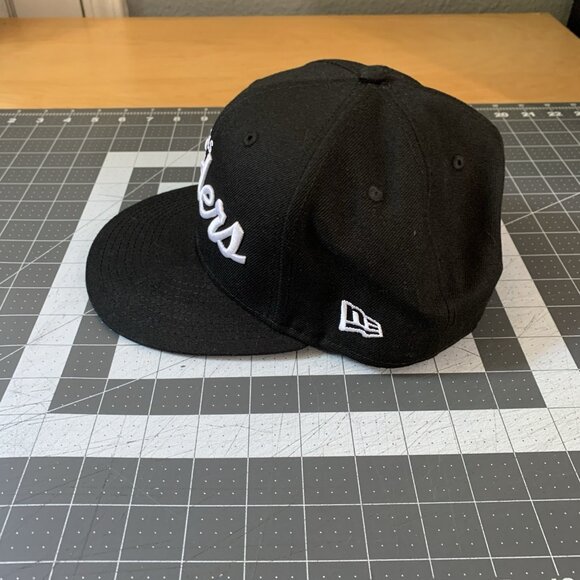 New Era Hat Adult Las Vegas Raiders 9Fifty Snapback White Letters Script Cap - Picture 3 of 9